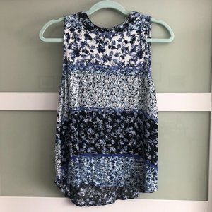 High-neck Floral Sleeveless Summer Top | Elodie